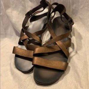Franco Sarto Metallic Brown Sandal - Size 9